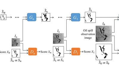 Oil spill detection with multiscale conditional adversarial networks with small-data training featured image